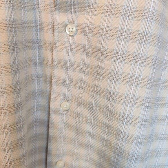 J. Ferrar Yellow/Plaid Button-Up Dress/Casual Shirt Men's 17 1/2/34-35 - Picture 3 of 9